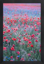 JUNIQE - Poster in houten lijst Poppy Seed Heaven -30x45 /Groen & Rood
