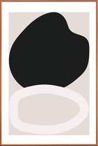 JUNIQE - Poster met kunststof lijst Dark Transparent -30x45 /Grijs &