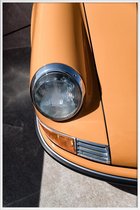 JUNIQE - Poster met kunststof lijst Foto van Porsche 911 -13x18 /Grijs