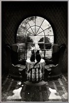 JUNIQE - Poster met kunststof lijst Room Skull -30x45 /Wit & Zwart