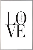 JUNIQE - Poster met kunststof lijst Endless Love -20x30 /Wit & Zwart