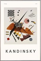 JUNIQE - Poster met kunststof lijst Kandinsky - Orange -60x90 /Ivoor &