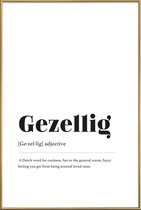 JUNIQE - Poster met kunststof lijst Gezellig -40x60 /Wit & Zwart