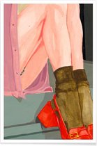 JUNIQE - Poster The Waiting Girl -20x30 /Kleurrijk