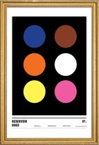 JUNIQE - Poster met houten lijst Reservoir Dogs -40x60 /Roze & Wit