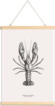 JUNIQE - Posterhanger American Lobster -30x45 /Grijs & Ivoor