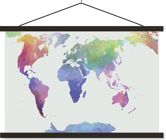 Carte du monde colorée de formes géométriques 150x100 cm | bol