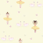 Dutch Wallcoverings - Make Believe Ballerina geel/roze