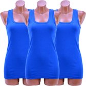 2 Pack dames hemd - Extre Lang - 100% katoen - Donkerblauw - Maat XXL