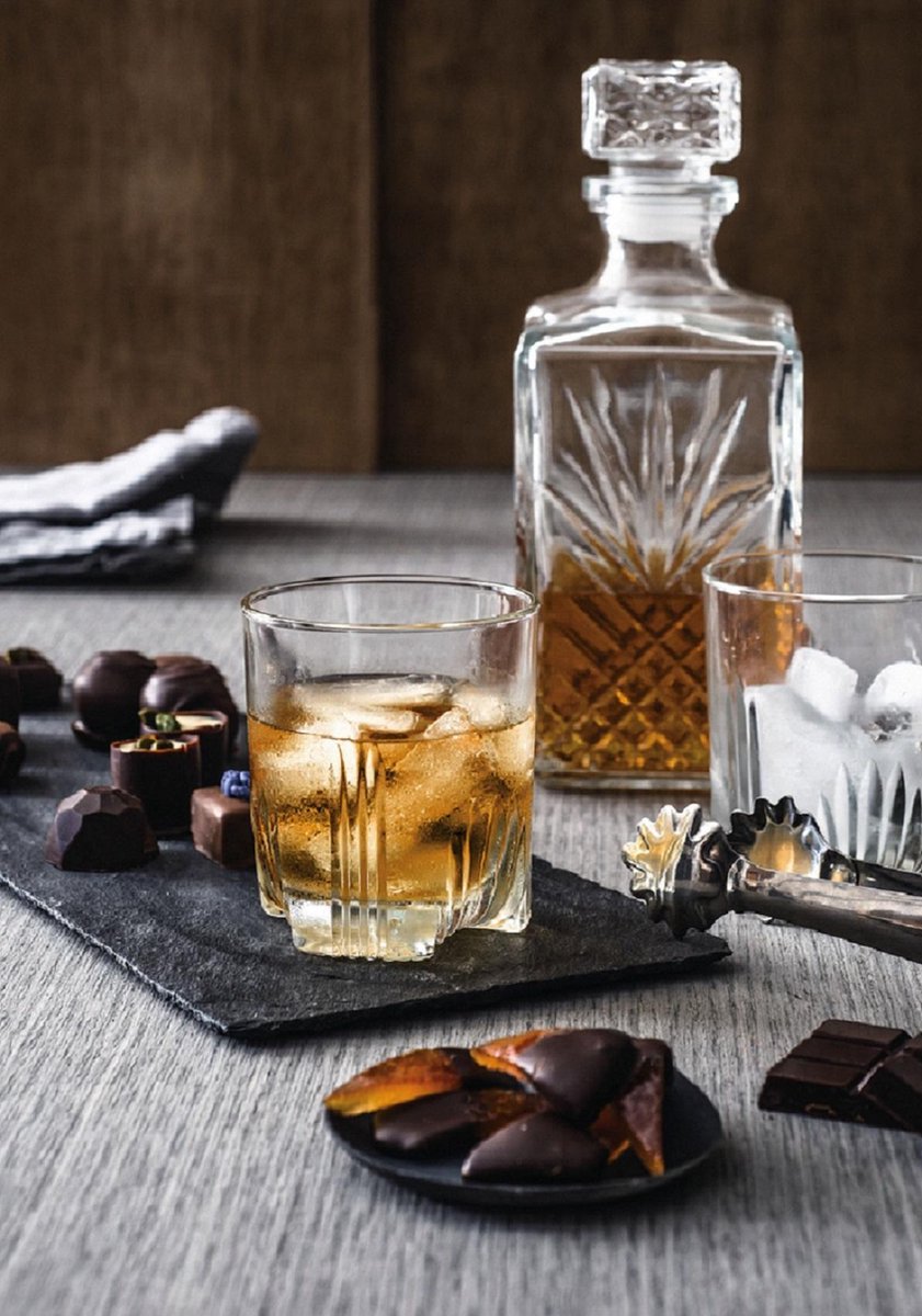 Glazen whisky/water karaf van 1 liter - Kristalglas look whiskey fles - Karaffen - voor sterke drank — cadeau in Koken & Dineren - foto 3