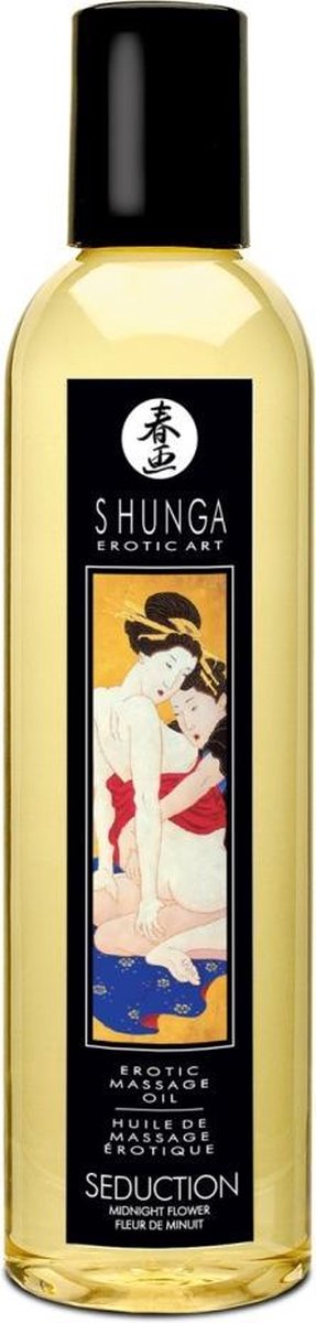 Goedkoopste Shunga - Massageolie - Seduction Midnight Flower - 240 ml
