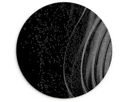 WallCircle - Wall Circle - Wall Circle Indoor - Close-up Abstract Beer Bottle - Noir Blanc - 120x120 cm - Décoration murale - Peintures Ronds XXL