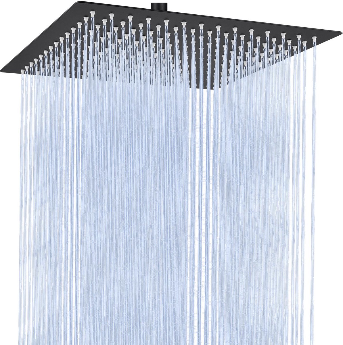 Auralum Max Regendouchekop XL - Ø30 cm - Vierkant Douchekop - Doucheslang - Waterbesparende - Doucheset - Douchekop Regendouche -Anti-kalk - RVS - Wellness - Zwart