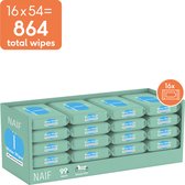 Naïf - Sterke Waterwipes - 99% Water - 0% parfum en 0% alcohol - 864 doekjes (16 stuks x 54 doekjes)