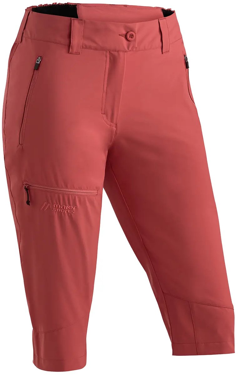 3/4 wandelbroek dames Maier Sports Lulaka Capri Loop Rood