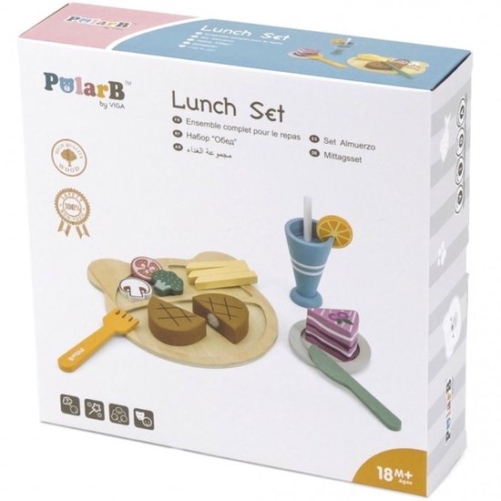 PolarB - houten lunchset - houten eetset - houten speelgoed vanaf 18+ maanden van Polarb — afbeelding 4