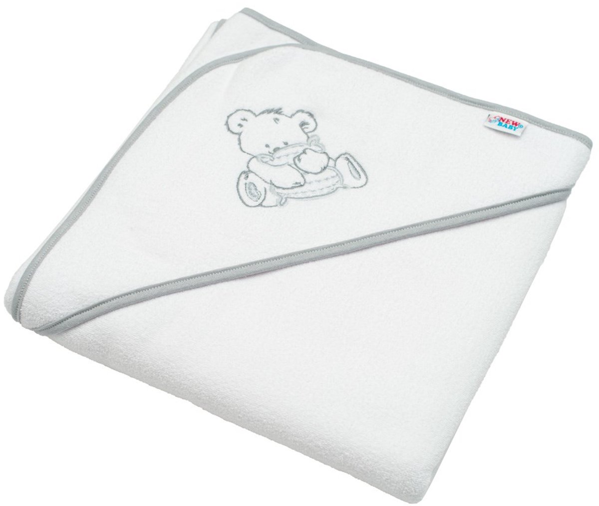 New Baby badcape met capuchon 80x80 cm - Baby badhanddoek