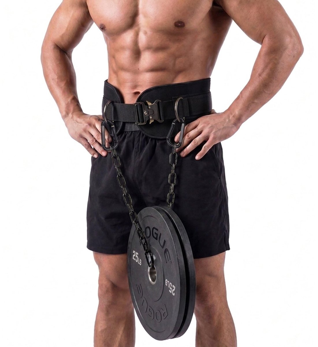 Dailygoods- Dip-riem met ketting - Gewichthefriem - Krachttraining - Bodybuilding - Schokbestendig - Optimale stabiliteit en comfort - Hefgordel