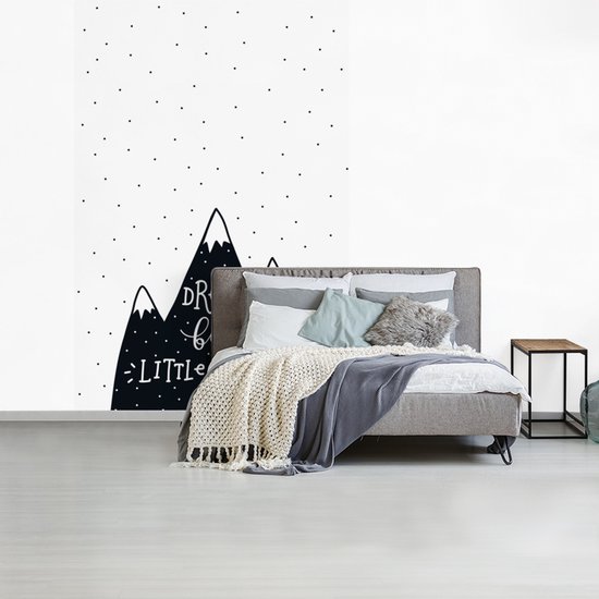 Behang babykamer - Fotobehang Quote - Kind - Dromen - Jongens - Meisjes - Baby - Kindje - Breedte 170 cm x hoogte 260 cm - Kinderbehang