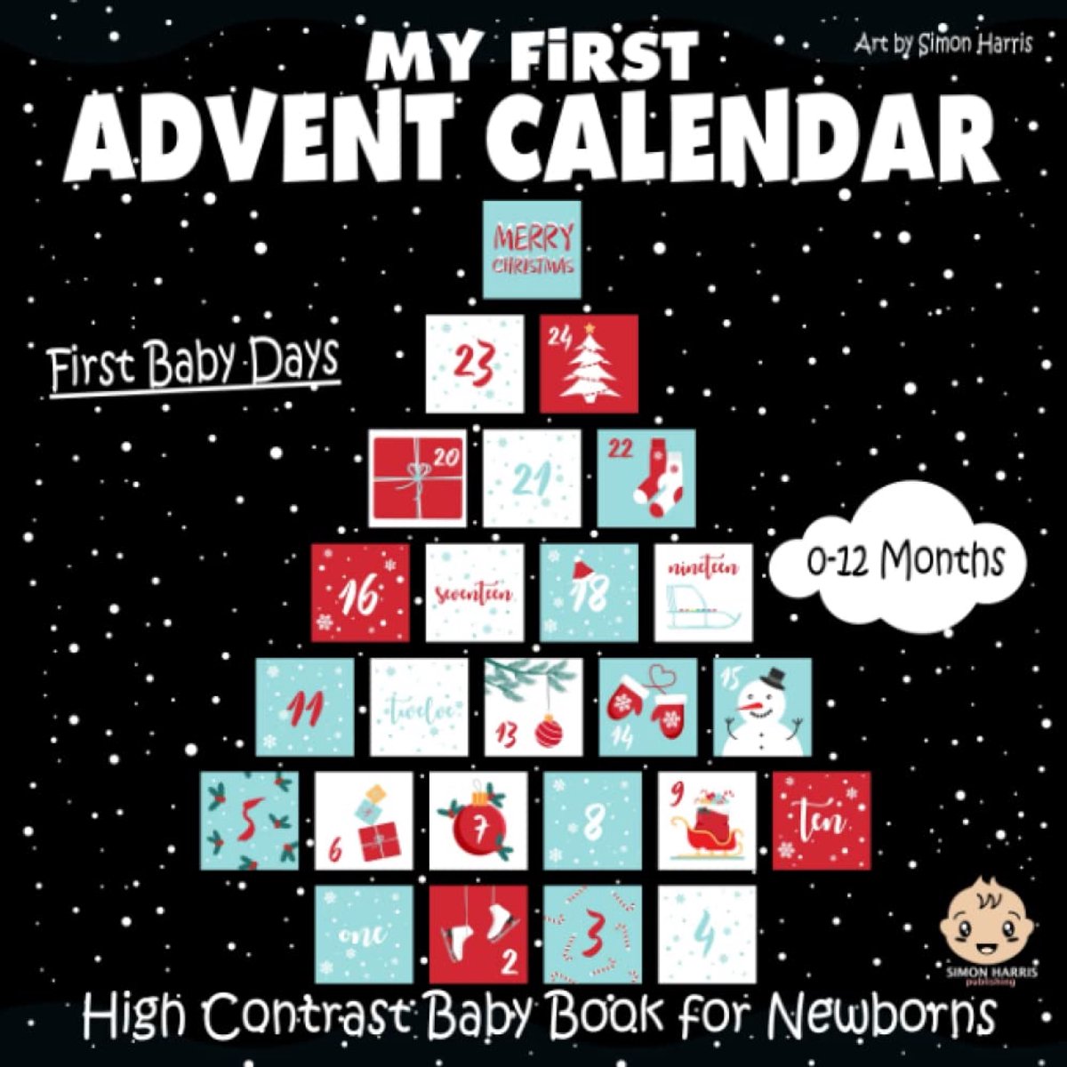 My First Advent Calendar, High Contrast Baby Book for Newborns, 0-12 Months: Christmas Countdown Calendar for New - ShopVlot