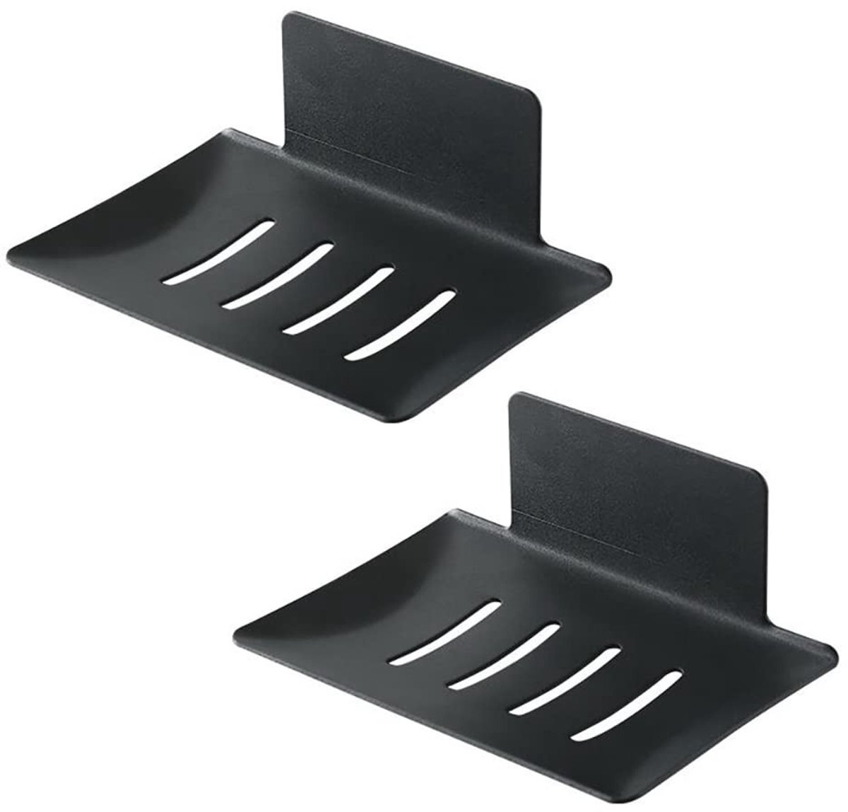 Solidchoice - Set van 2 Roestvrijstalen Zelfklevende Zeephouders voor Wandmontage