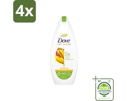 Dove Care By Nature - Uplifting - Douchegel - Mangoboter & Almond Extract - 225 ml - Voordeelverpakking - 4 stuks - Douchegel - Dove