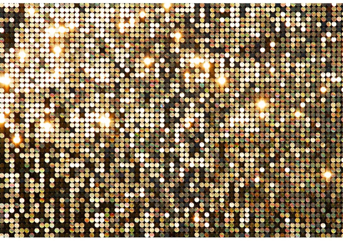 Elzusha - Gouden Glitter Fotografie Achtergrond 3 x 2m