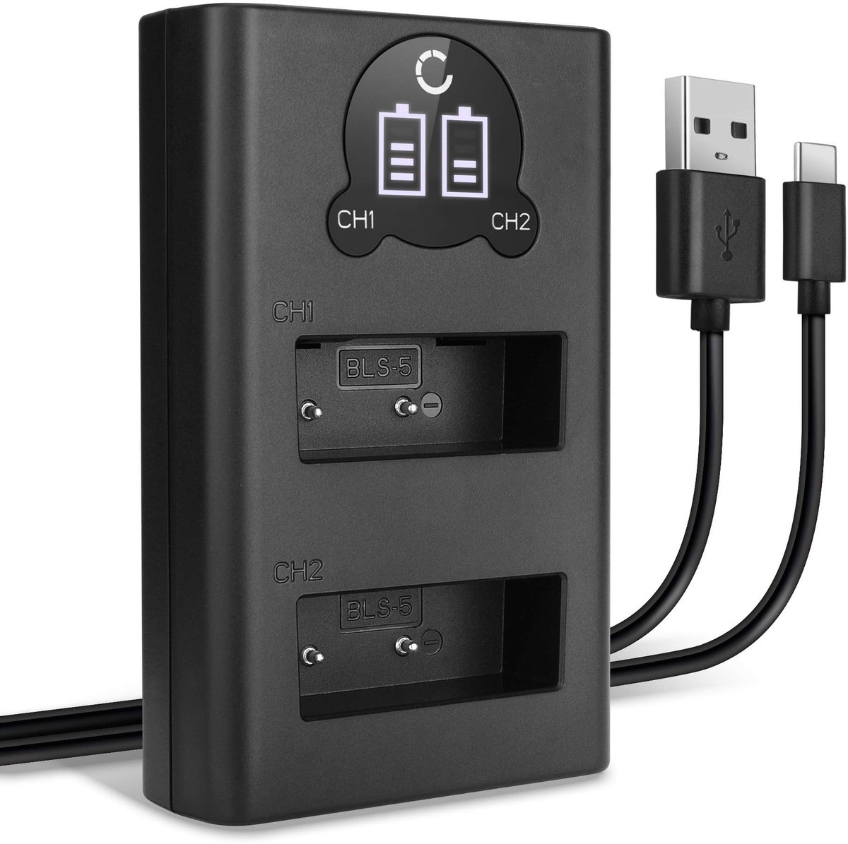 Elzusha - Dual Charger voor Olympus Accu's