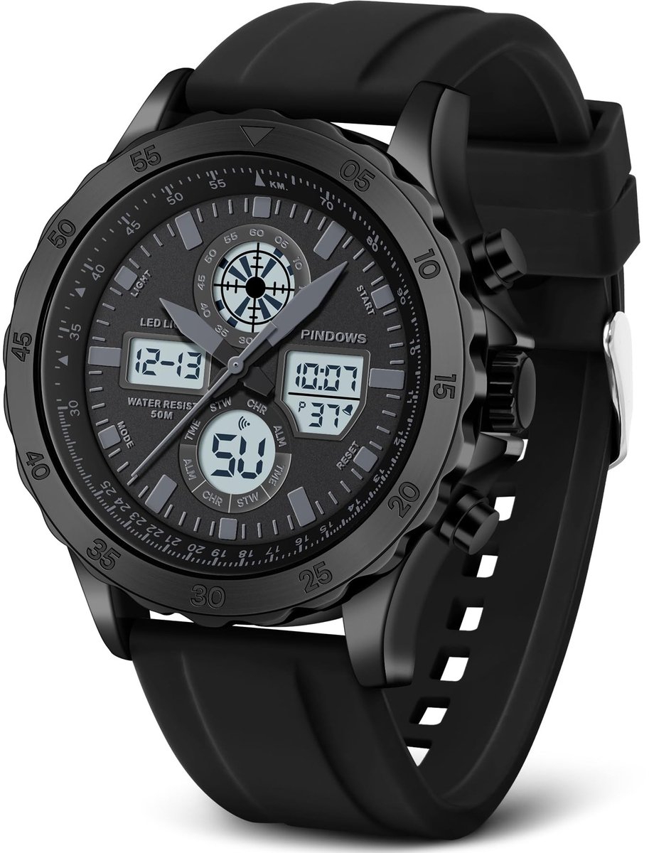 Elzusha - Multifunctionele Sporthorloge met Alarm en Stopwatch