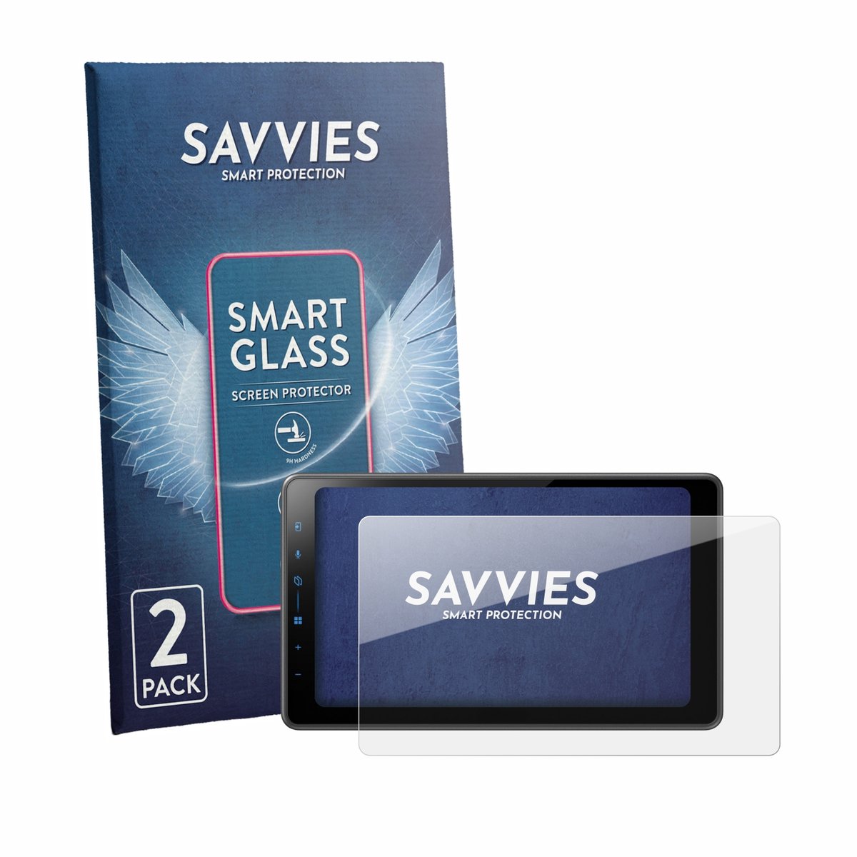 2 Stuks Savvies Screenprotector - geschikt voor Pioneer SPH-EVO98DAB-UNI - beschermfolie glas transparant