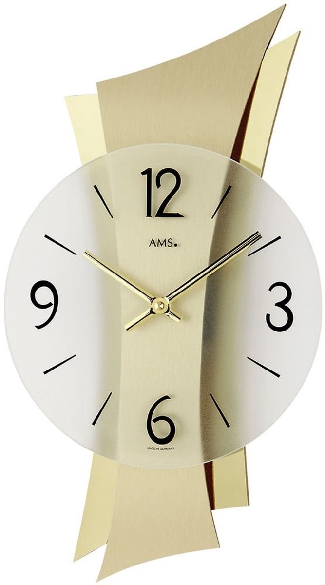 Elzusha - Wandklok van Messing met Quartz Mechanisme