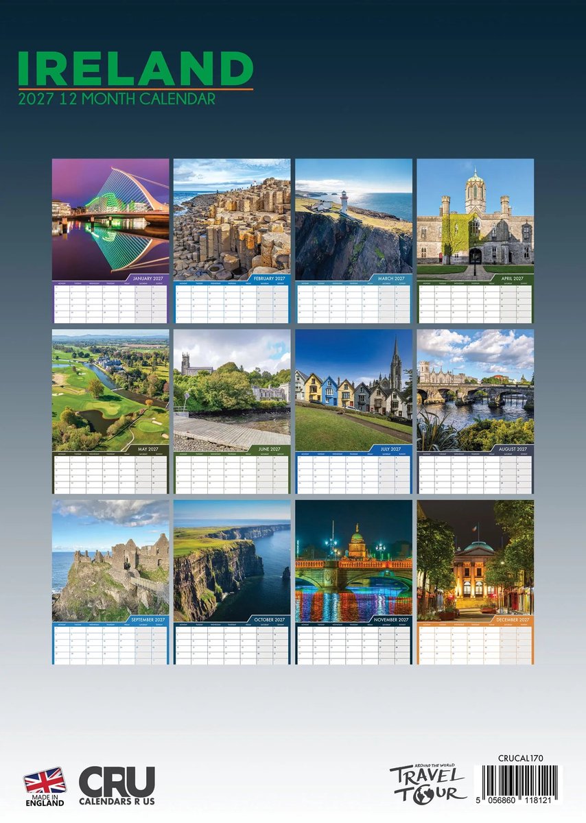 Ierland A3 Kalender 2027