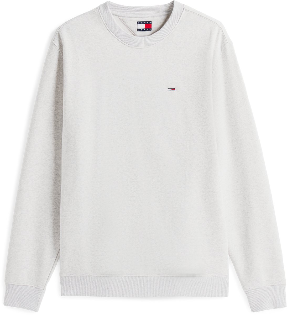 Tommy Jeans Tommy Flag Brushed Fleece Sweatshirt Grijs