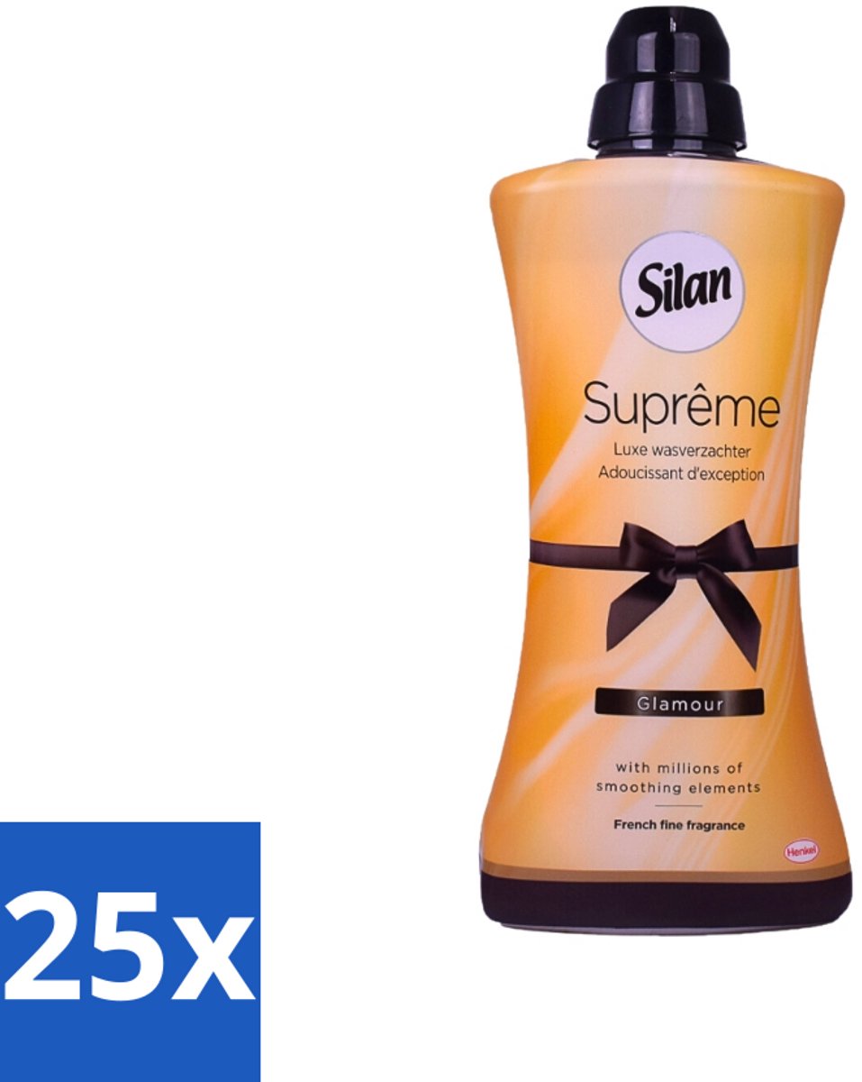 25 x Silan Suprême - Wasverzachter - Glamour - 44 Wasbeurten - 1.2L - Wasverzachter - Wasgoed Verzachter - Luxe Wasverzachter - Fris Wasgoed - Zijdezacht Wasgoed