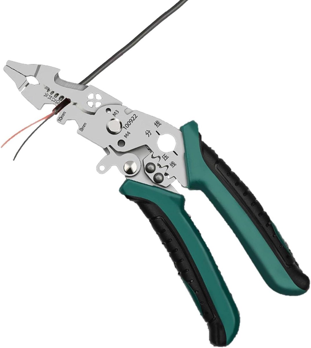Draadstripper Tang - Kabel Stripper - Elektrisch Werk - Multifunctioneel Ontwerp - Diverse Maten - Grijs