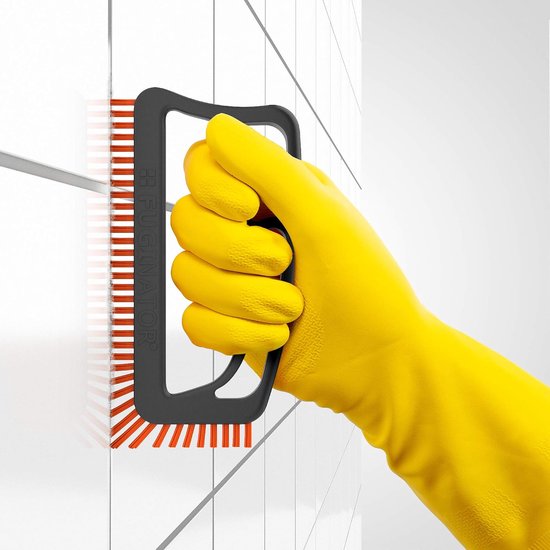 Tegelvoegborstel - Voegenreiniger - Moeiteloos Reinigen - Ergonomische Handgreep - 1 x 8 x 5 cm - Grijs/Oranje — afbeelding 2