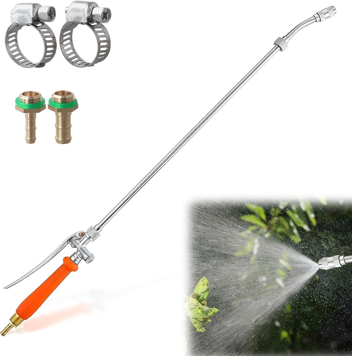 Verstelbare Spray Lance van RVS voor Hogedrukreinigers, 73 cm, Universele Vervangingsspray, Tuin en Boomgaard Gebruik