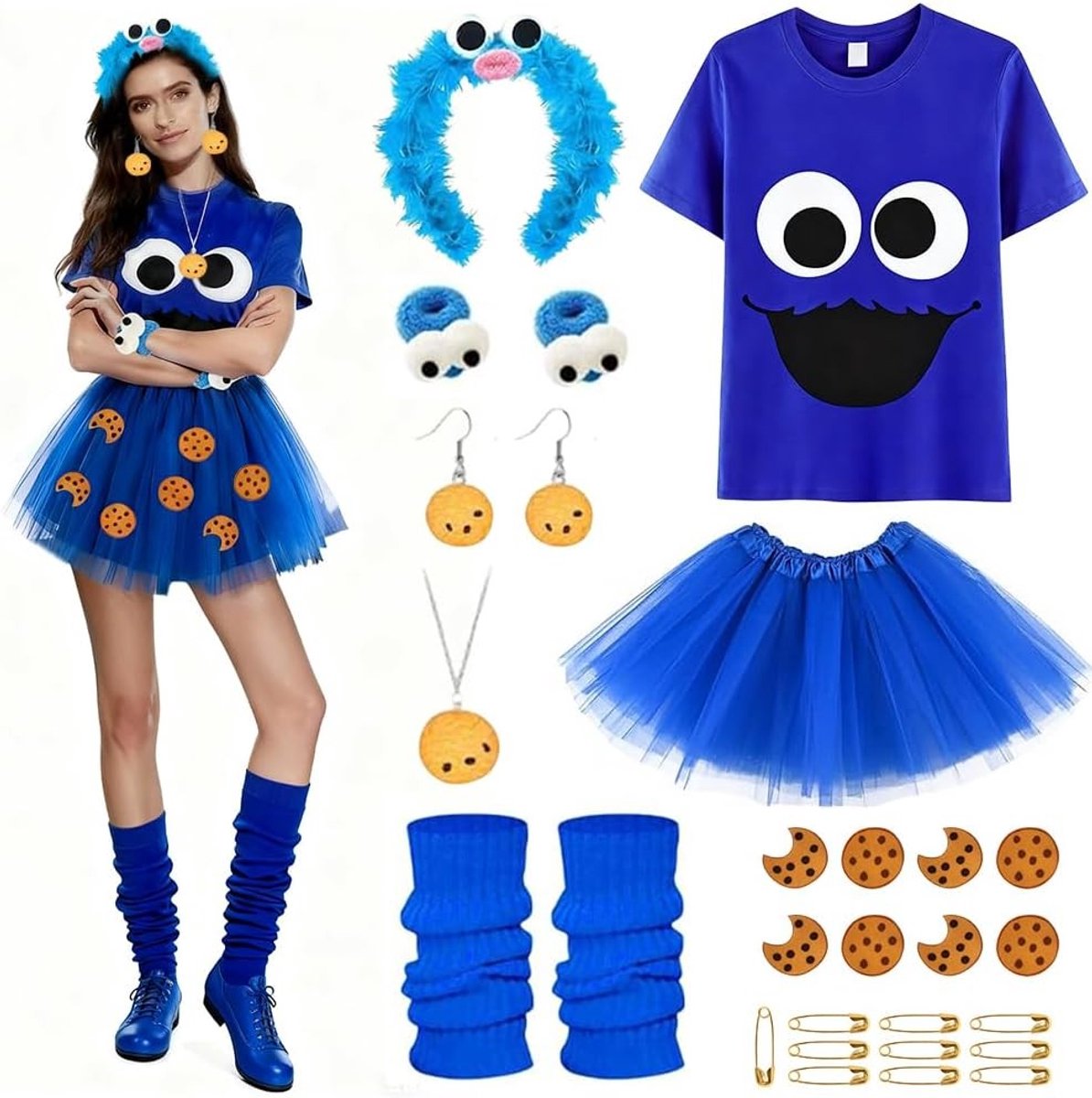 Griezelig Crumb Monster Kostuum voor Dames - Perfect voor Halloween, Feestjes en Verkleedpartijen