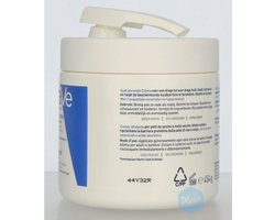 CeraVe Hydraterende Crème - voor Droge tot Zeer Droge Huid - Pompje - Met Hyaluronzuur en 3 Essentiële Ceramiden - 454g