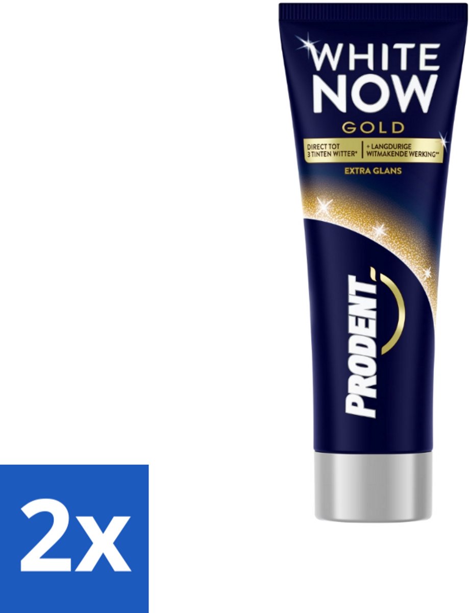 2 x Signal - White Now - Goud - Tandpasta - Langdurig Wit - Extra Glans - 50 ml - Witte Tanden - Tandpasta - Glans - Verkleuring - Signal