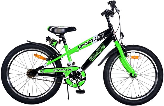 Volare Sportivo Kinderfiets - Jongens - 20 inch - Groen - Twee handremmen - Met gratis kabelslot — afbeelding 2