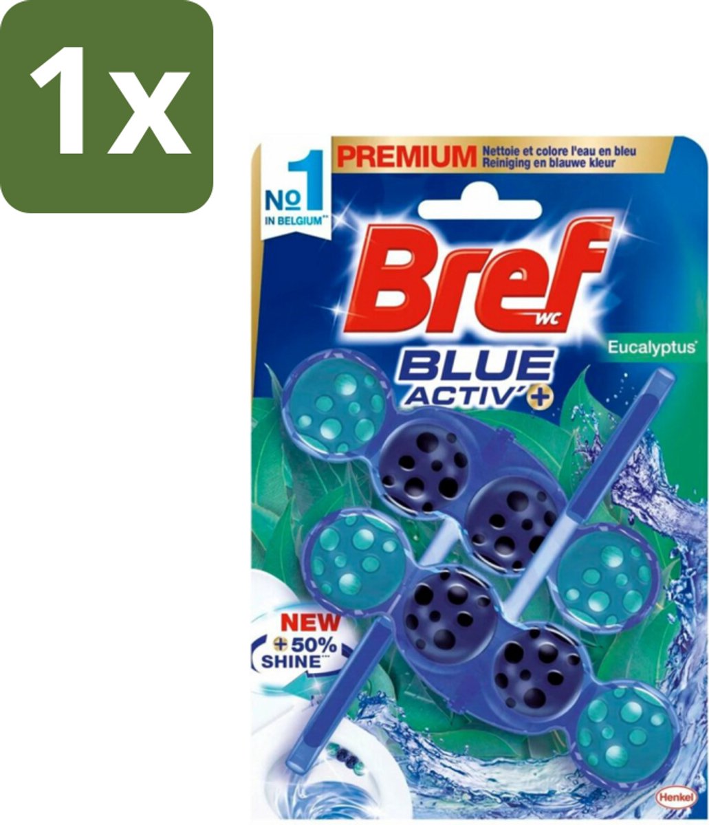 Bref WC - Blue Activ' - Toiletblok - Eucalyptus - 2 Blokken - 1 stuk