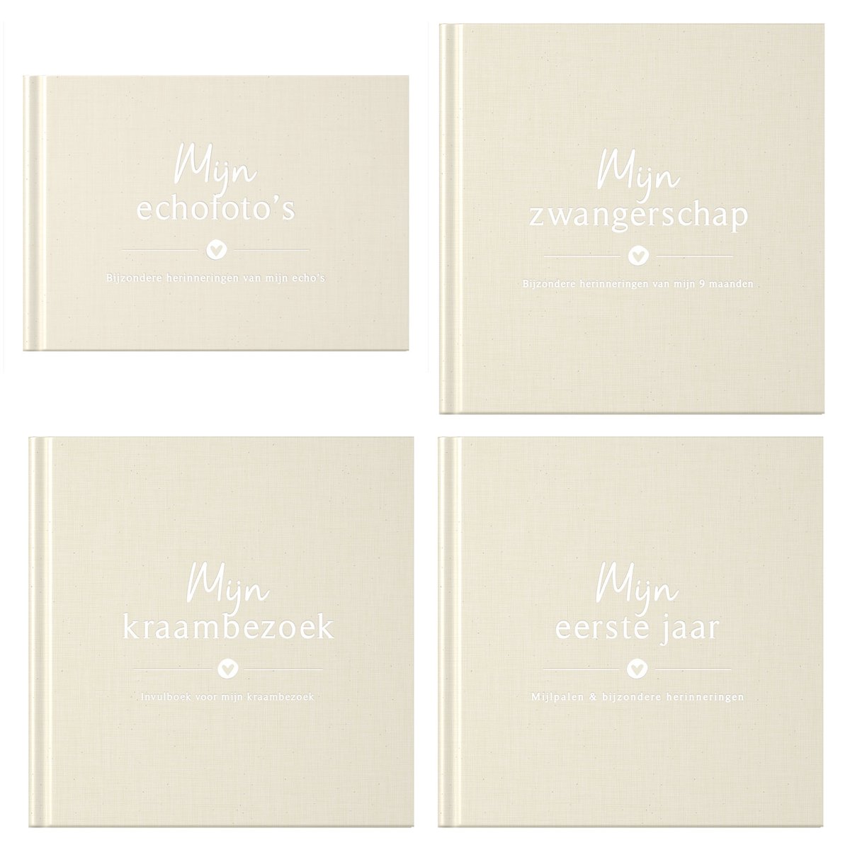 Fyllbooks Invulboeken voordeelset ‘Zwanger’ – Linnen Beige