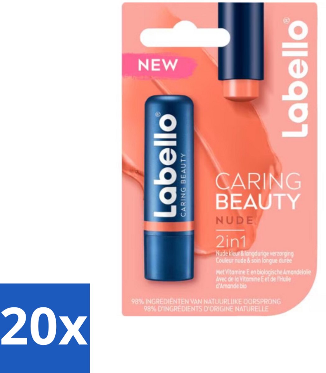 Labello – CLippenbalsem – aring Beauty Nude – 6 ml - Bulkverpakking - 20 stuks
