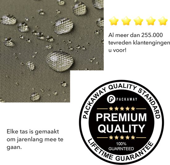 Packaway Koeltas 20L - Lunchtas - Inclusief 4 Koelelementen - Dubbel Compartiment - 4-Laags Geïsoleerd - Waterafstotend - Olive Green van Packaway — afbeelding 2