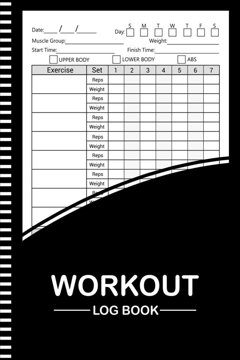 Workout Log Book: workout notebook and Cardio Fitness Record Tracker for Men and Women ( 105 Pages, 6"x9" Inche ) - ShopVlot