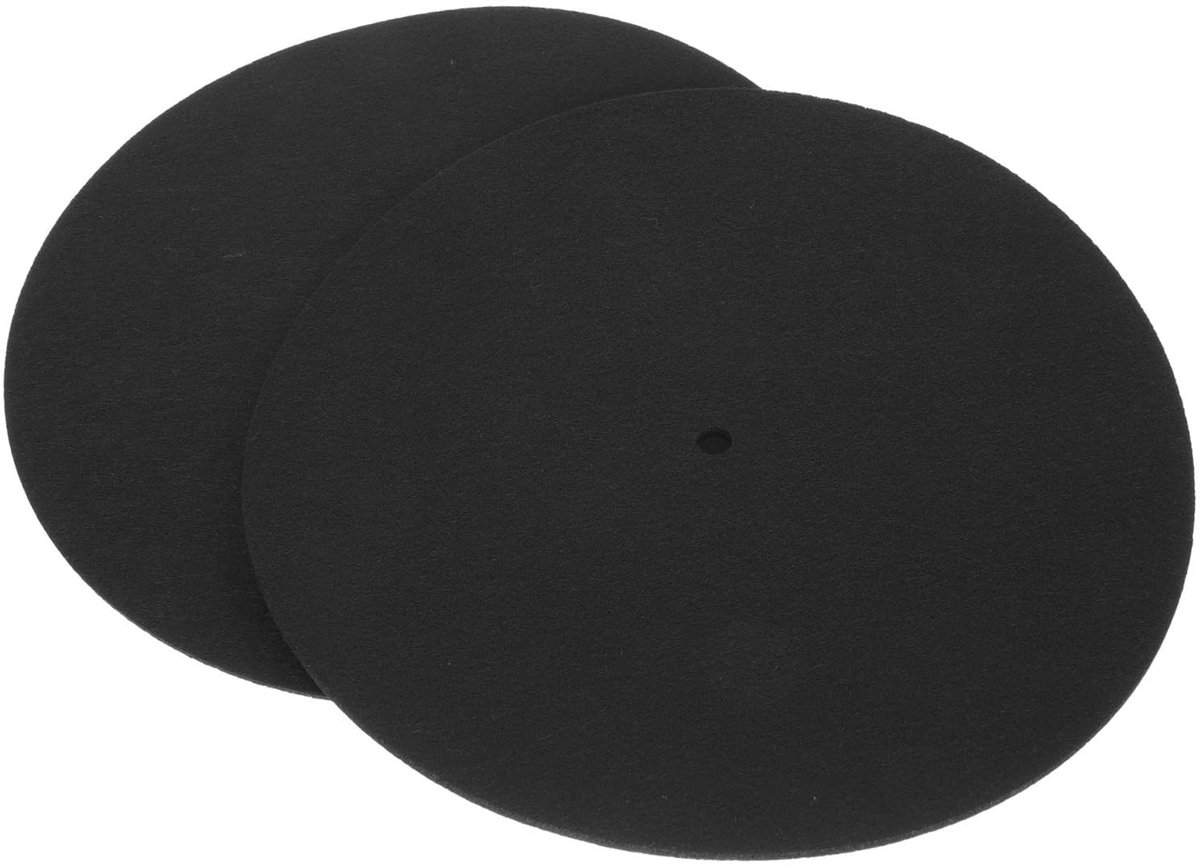Solidchoice- Platenspeler Mat Antistatisch - Vilt - Vermindert Trillingen - Voorkomt Krassen - Geschikt voor LP en Vinyl - 20 cm - Grammofoonmat