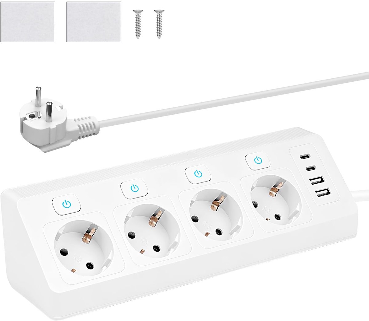 Solidchoice - 8-in-1 Meervoudig Stopcontact met USB A en C