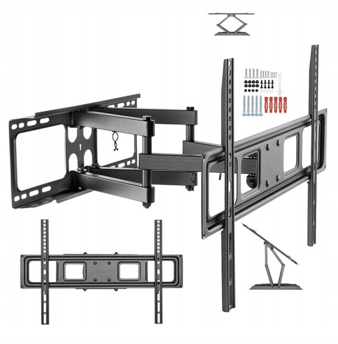Draaibare TV-muurbeugel voor 55 inch Telefunken TV - Sterk & Stabiel