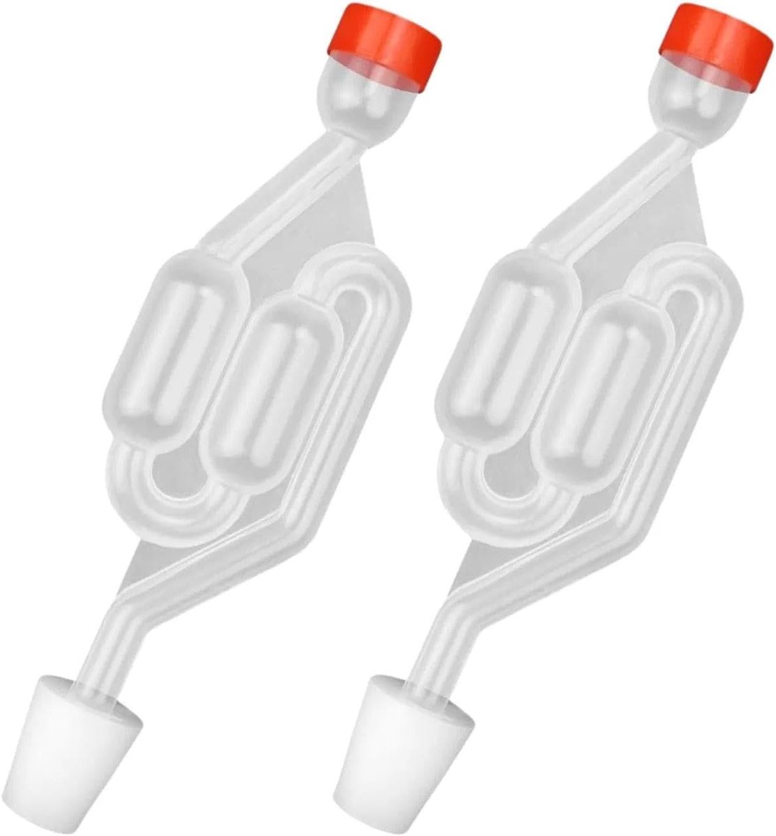 Set van 2 Fermentatiebuisjes met S-vormig Waterslot voor Thuisbrouwerij en Zelfgemaakt Bier